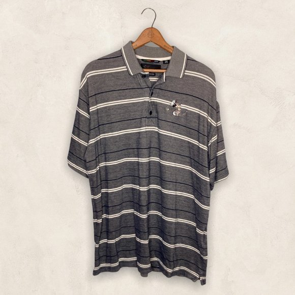 Vintage Greg Norman Men's M Gray Cotton Disney Mickey Mouse Embroidered Polo‎ - Picture 2 of 5